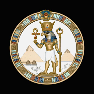 Horus Relief Medallion Pendant Design 4 3D Print Model