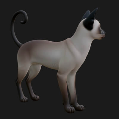 House Cat Statue Design 33 3D Print Model