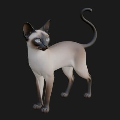 House Cat Statue Design 35 3D Print Model