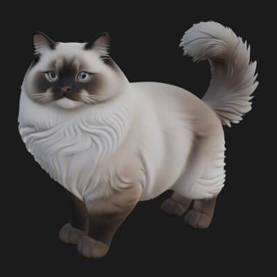 House Cat Statue Design 38 3D Print Model