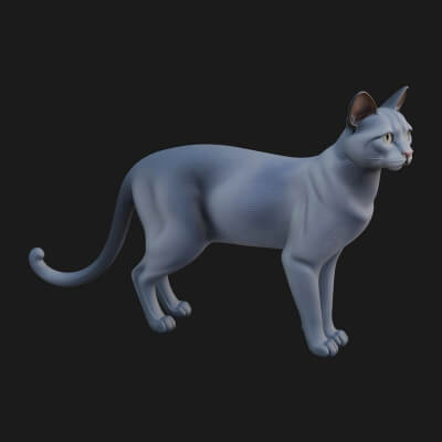 House Cat Statue Design 48 3D Print Model