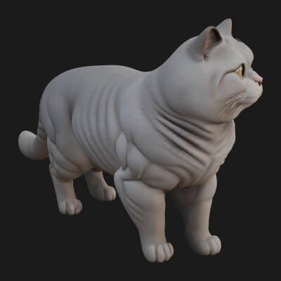 House Cat Statue Design 51 3D Print Model