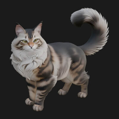 House Cat Statue Design 60 3D Print Model