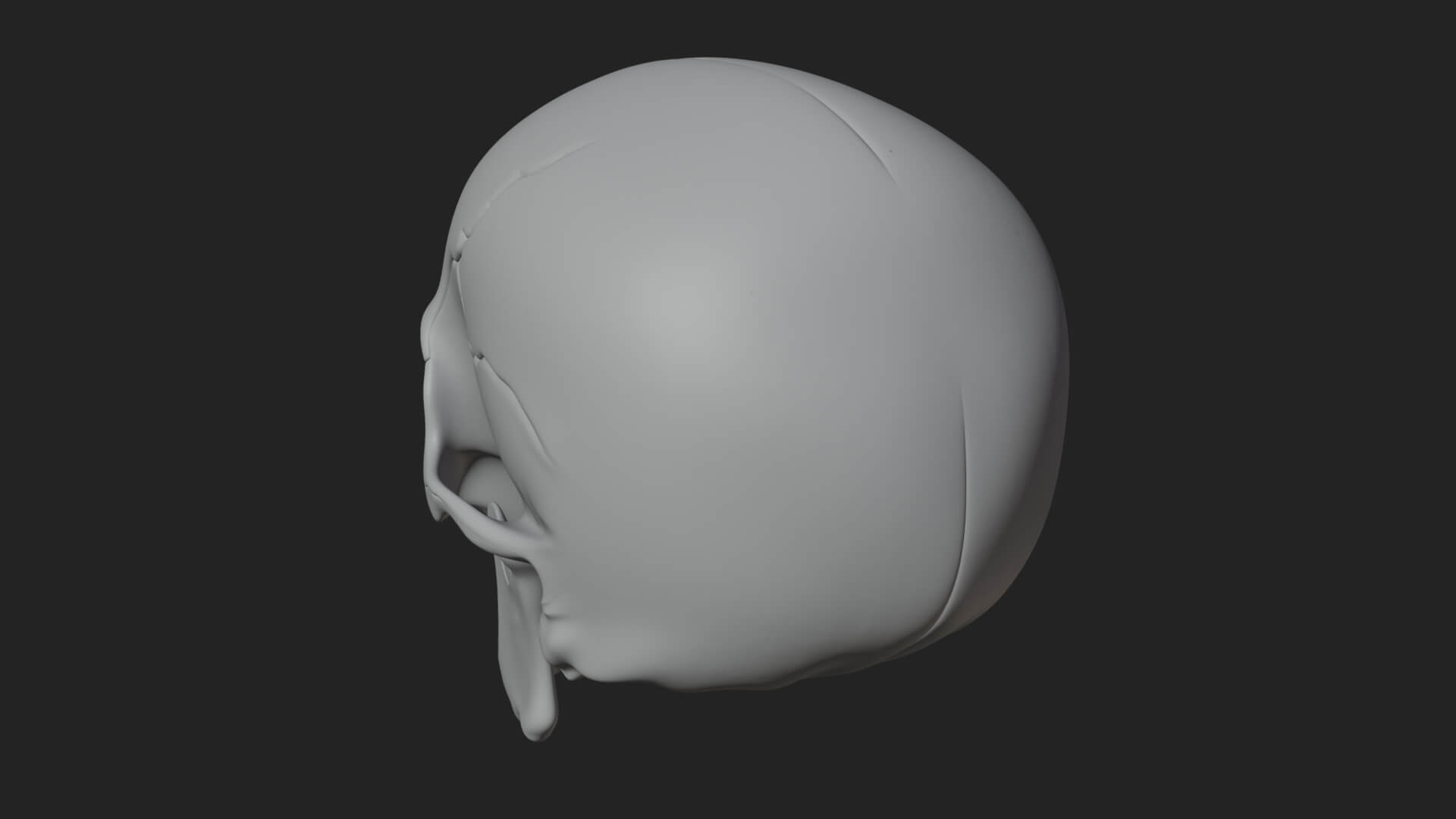 Human Skull Statue Design 1 3D Print Model 3D Model
