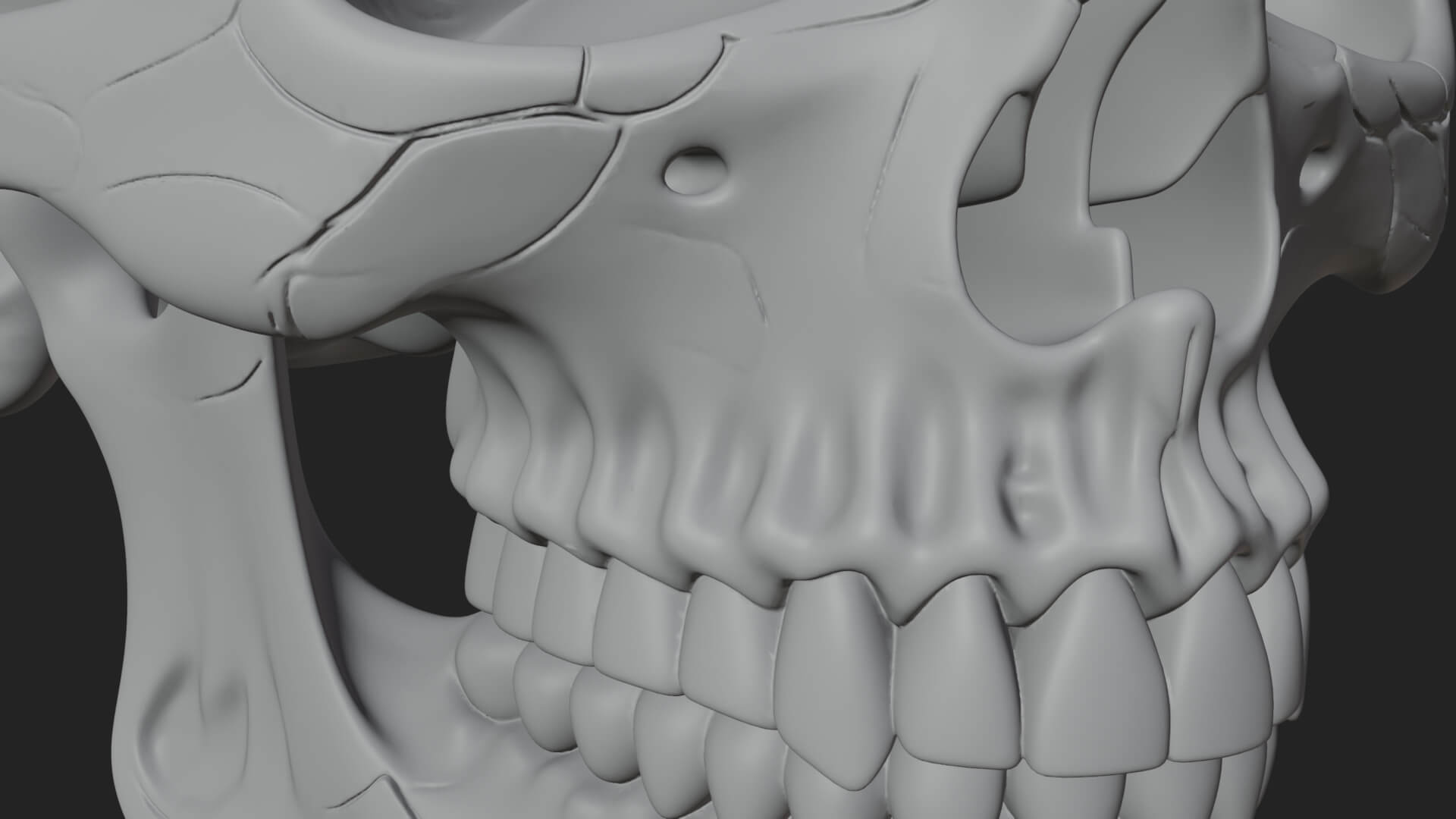 Human Skull Statue Design 2 3D Print Model 3D Model