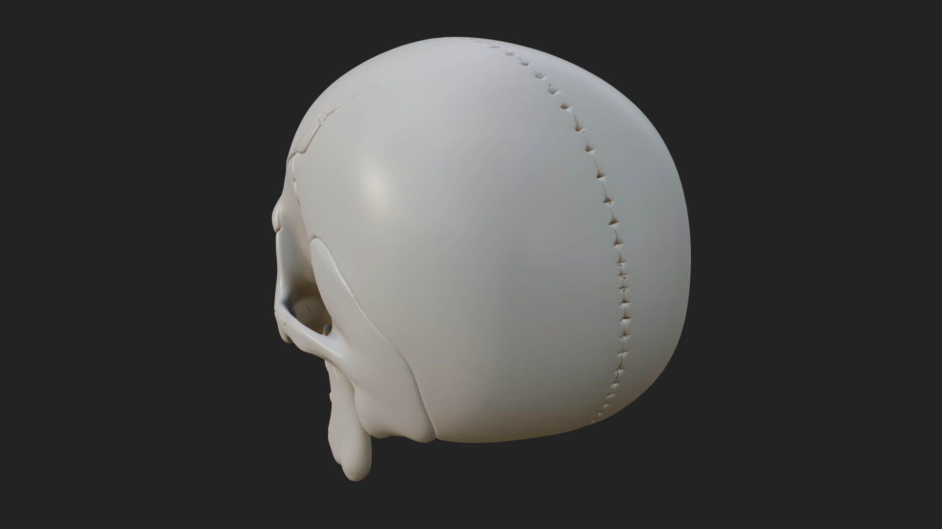 Human Skull Statue Design 3 3D Print Model 3D Model