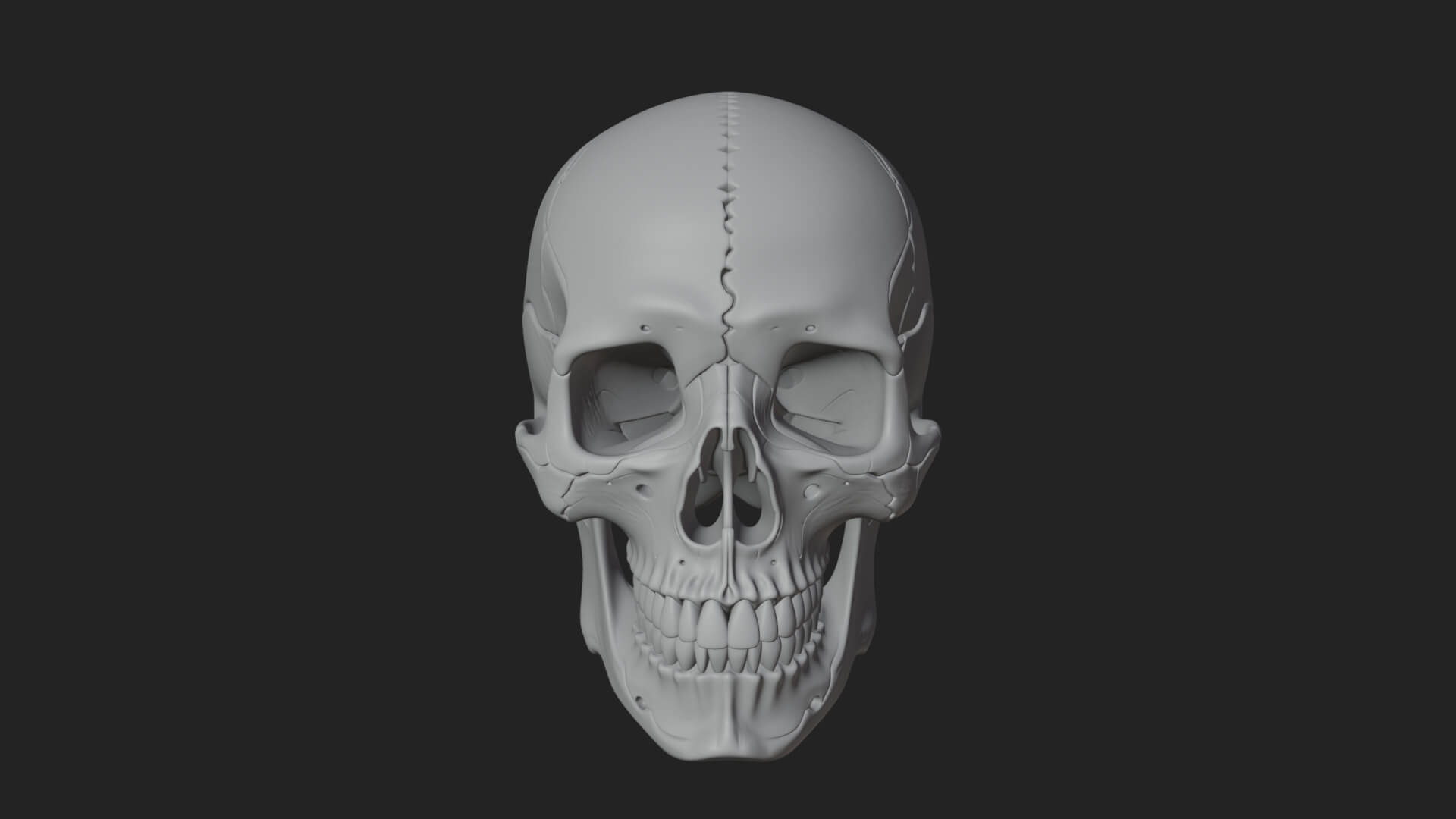 Human Skull Statue Design 3 3D Print Model 3D Model