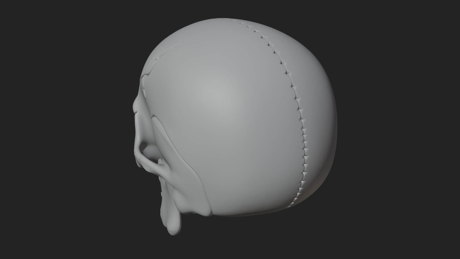 Human Skull Statue Design 3 3D Print Model 3D Model