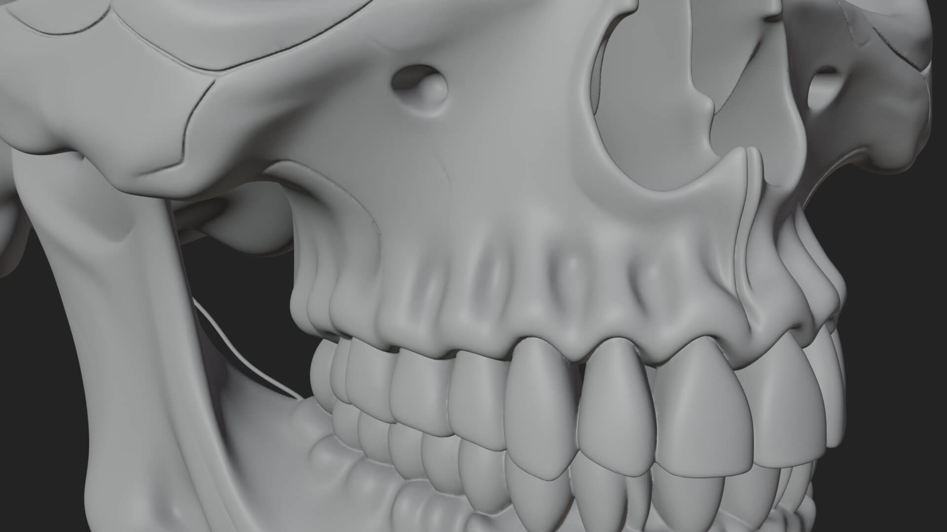 Human Skull Statue Design 4 3D Print Model 3D Model