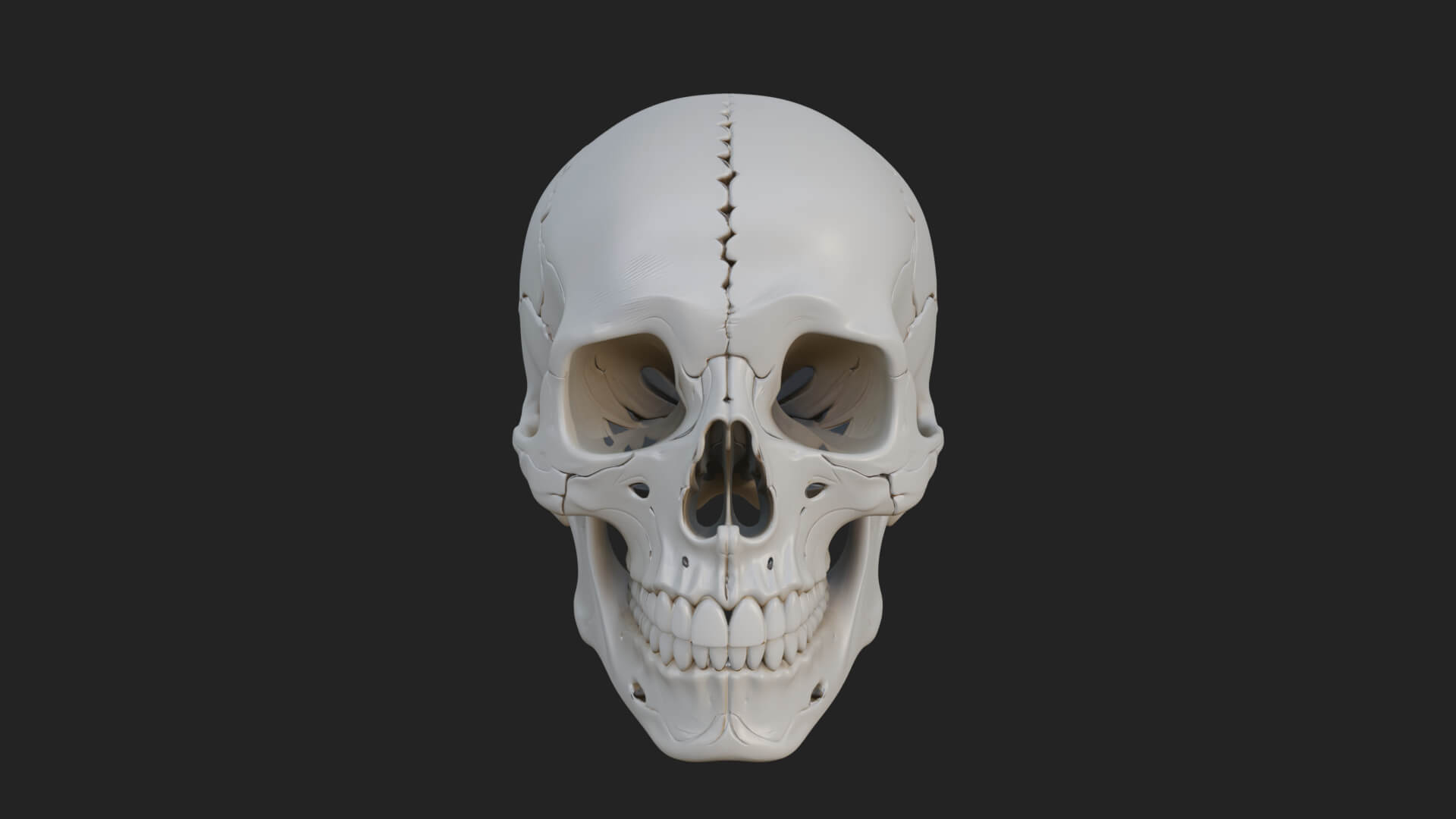 Human Skull Statue Design 5 3D Print Model 3D Model