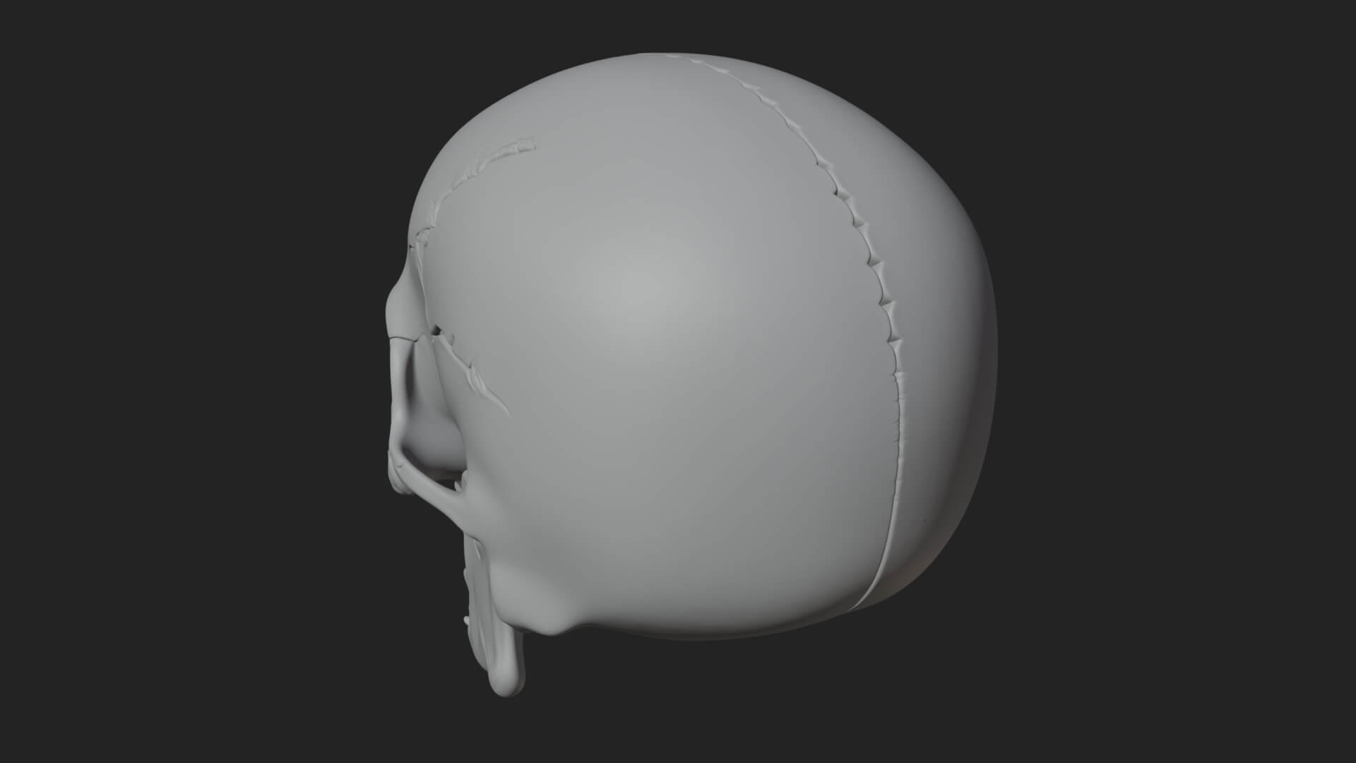 Human Skull Statue Design 5 3D Print Model 3D Model