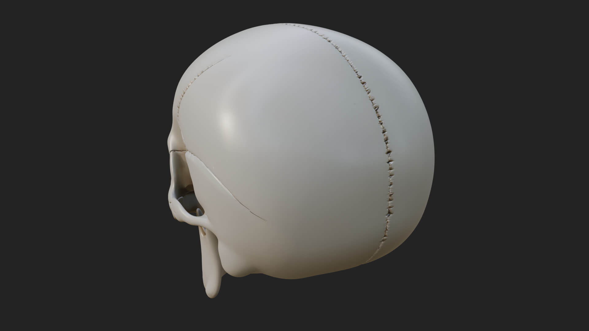 Human Skull Statue Design 6 3D Print Model 3D Model