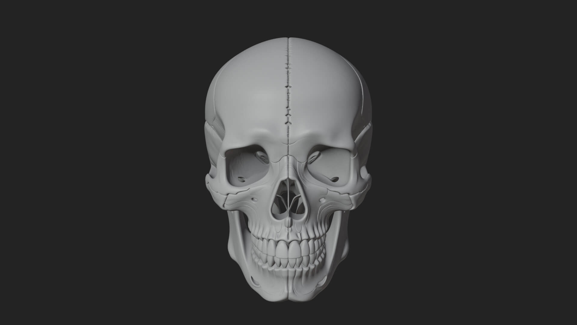 Human Skull Statue Design 6 3D Print Model 3D Model