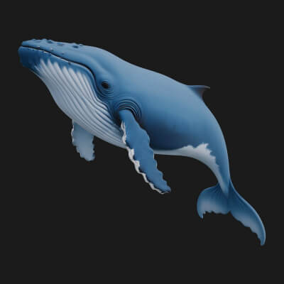 Humpback Whale Statue Design 6 3D Print Model