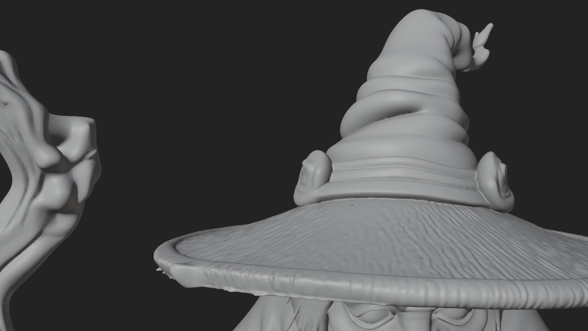 Hunched Hag Sorcerer Statue Design 10 3D Print Model 3D Model