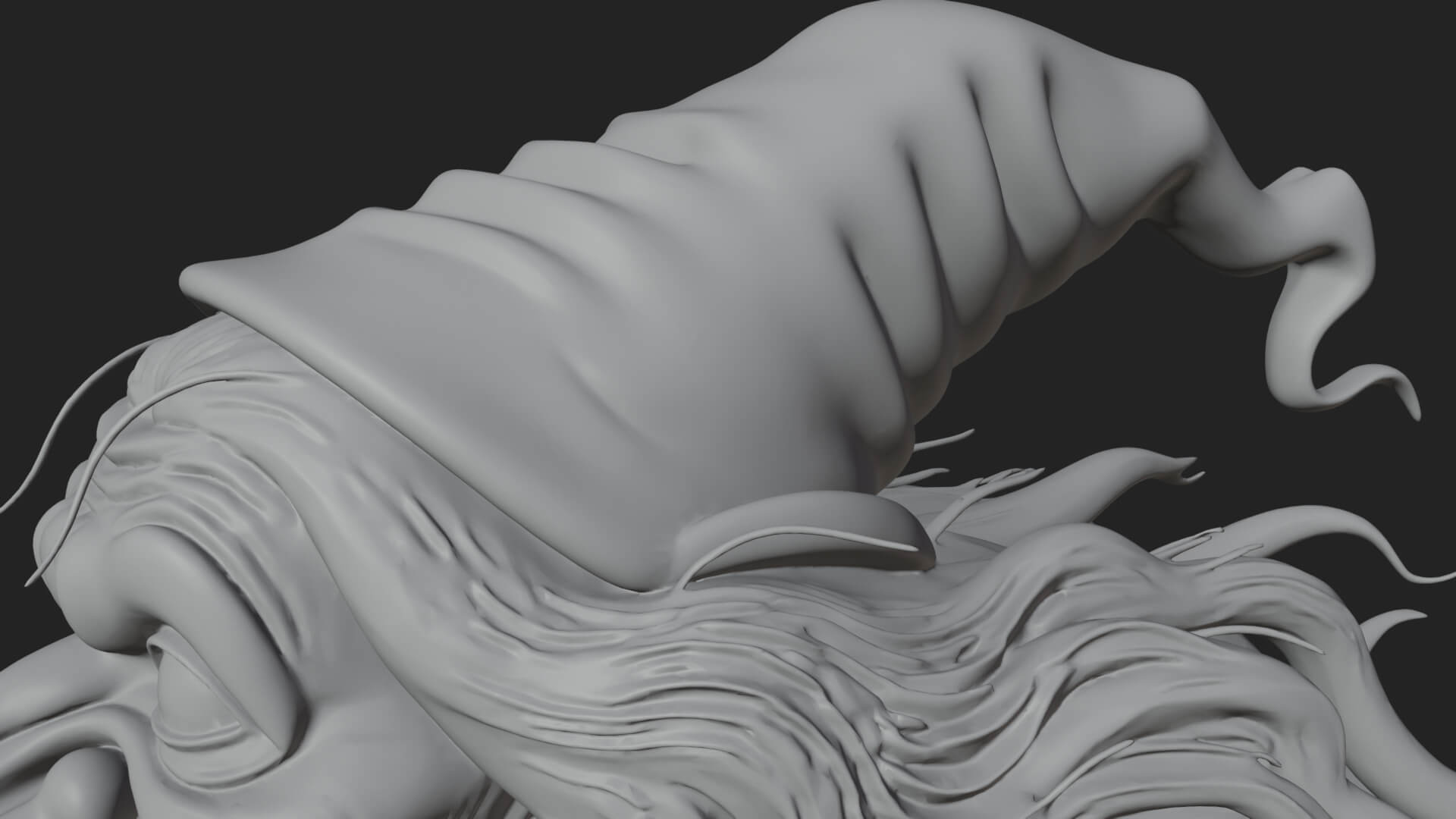 Hunched Hag Sorcerer Statue Design 12 3D Print Model 3D Model