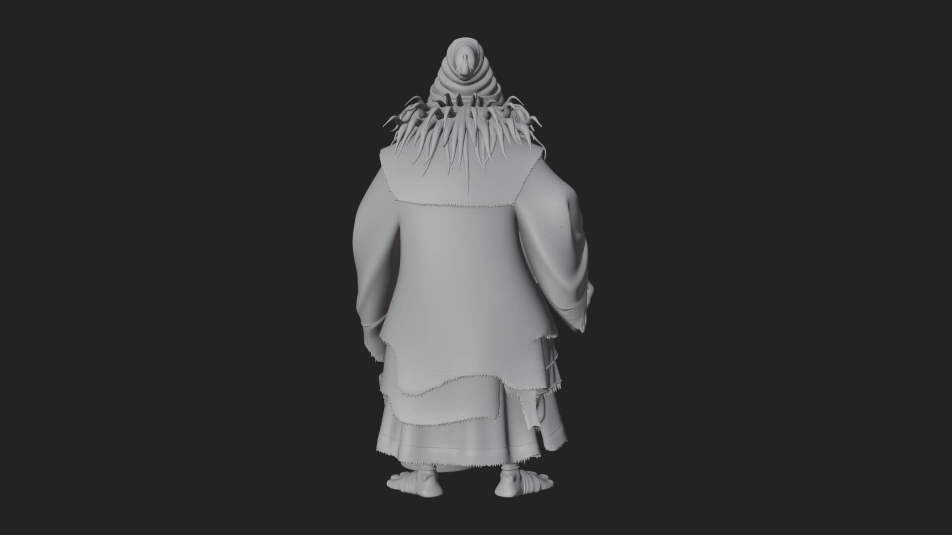 Hunched Hag Sorcerer Statue Design 14 3D Print Model 3D Model