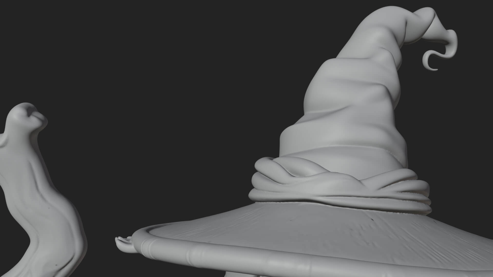 Hunched Hag Sorcerer Statue Design 4 3D Print Model 3D Model