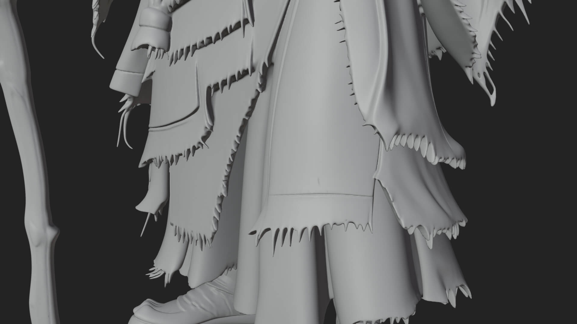 Hunched Hag Sorcerer Statue Design 4 3D Print Model 3D Model