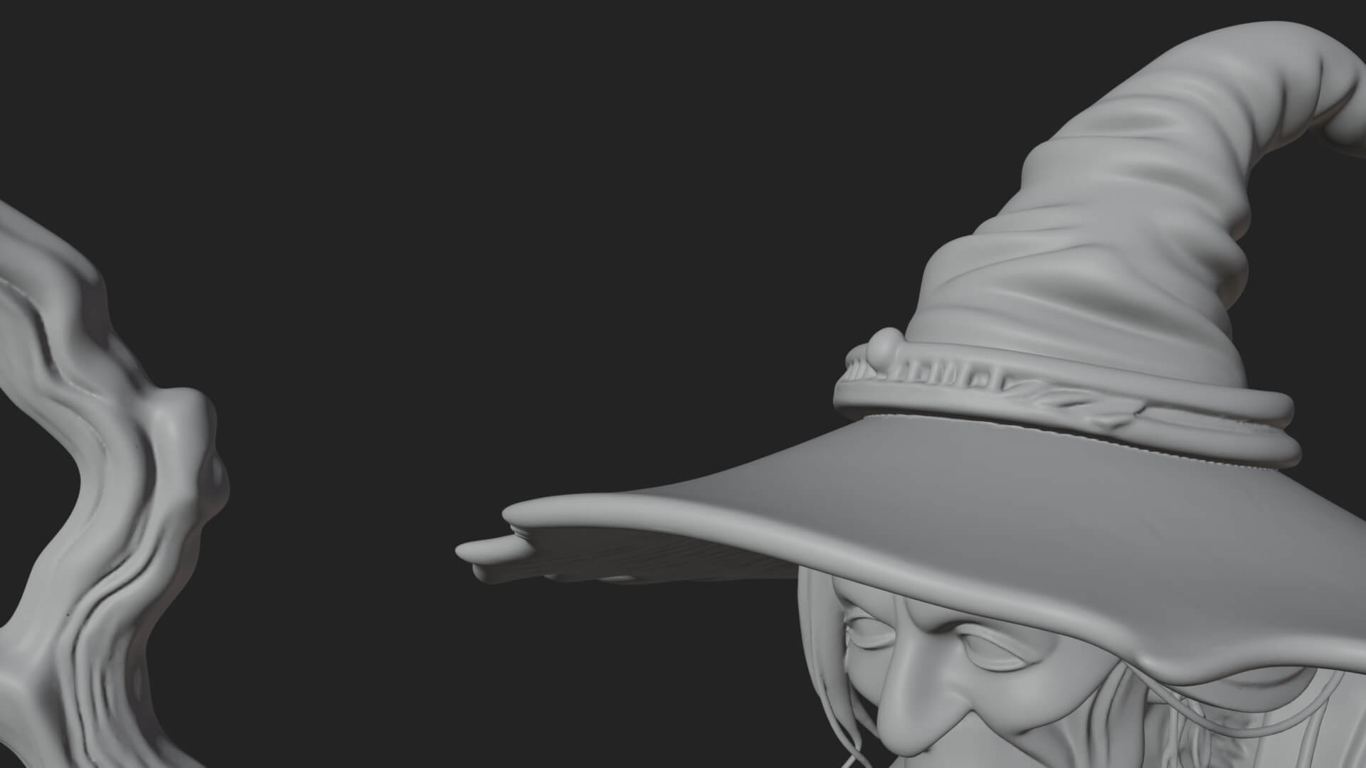 Hunched Hag Sorcerer Statue Design 5 3D Print Model 3D Model
