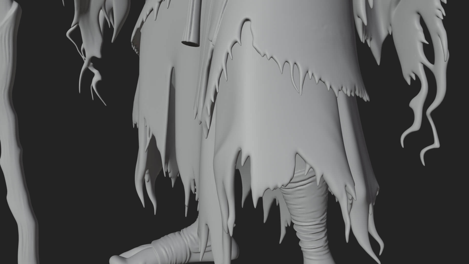 Hunched Hag Sorcerer Statue Design 5 3D Print Model 3D Model
