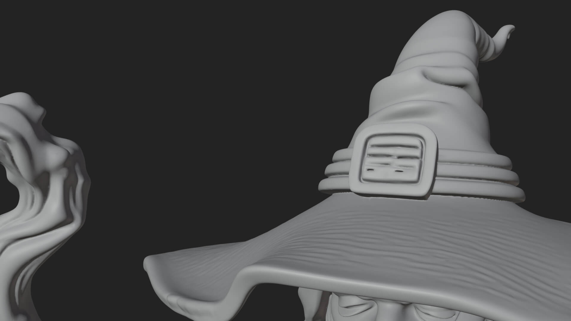 Hunched Hag Sorcerer Statue Design 8 3D Print Model 3D Model