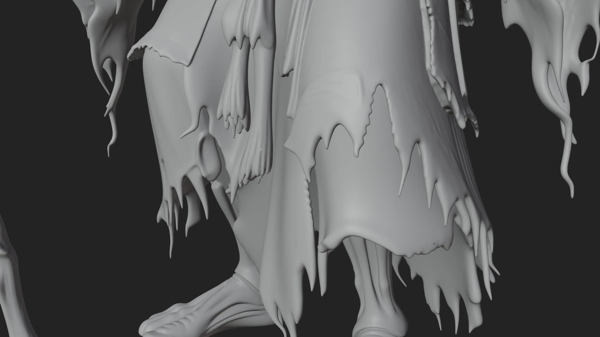 Hunched Hag Sorcerer Statue Design 8 3D Print Model 3D Model