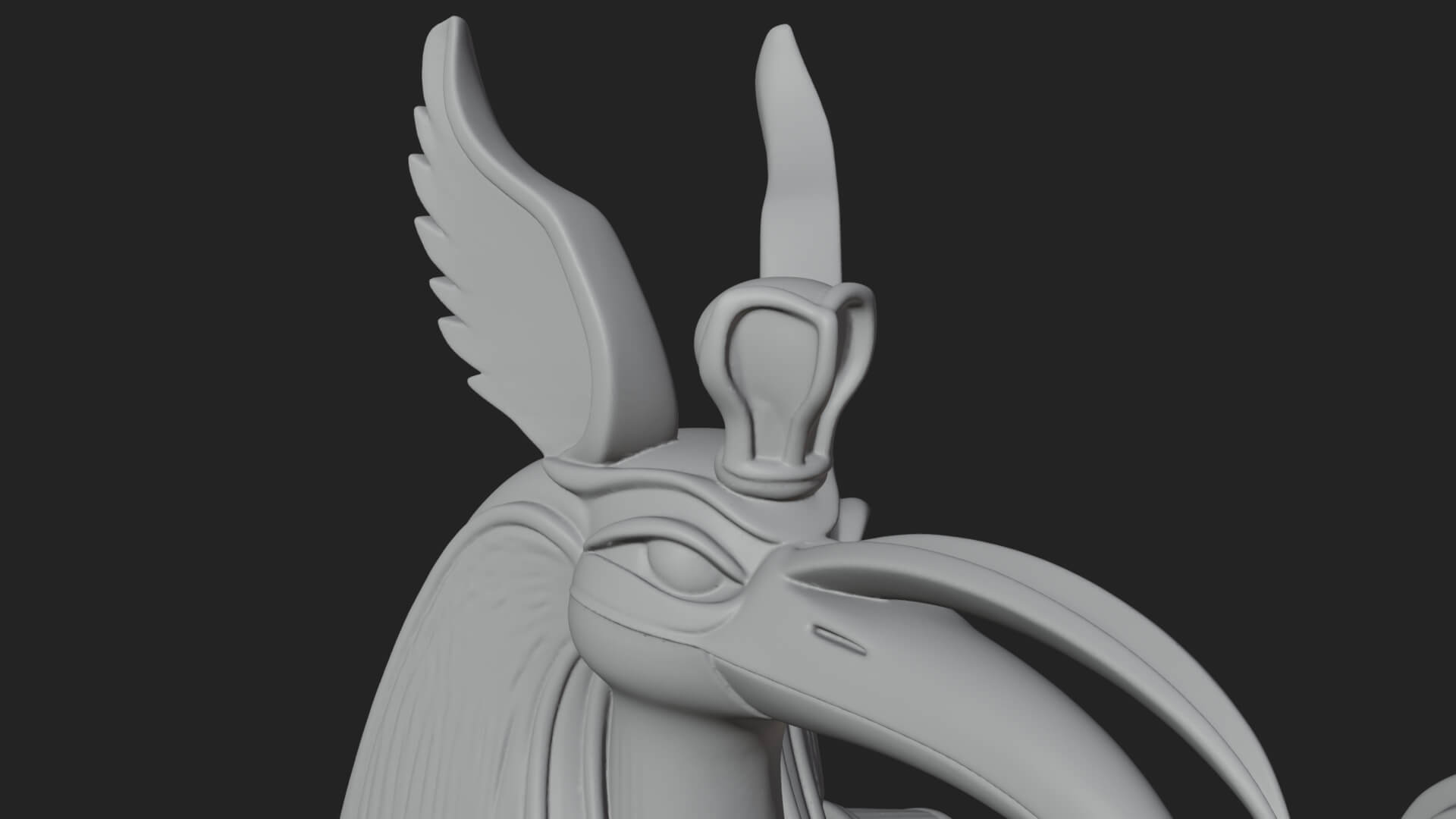Ibis-Headed Egyptian God Statue Design 1 3D Print Model 3D Model