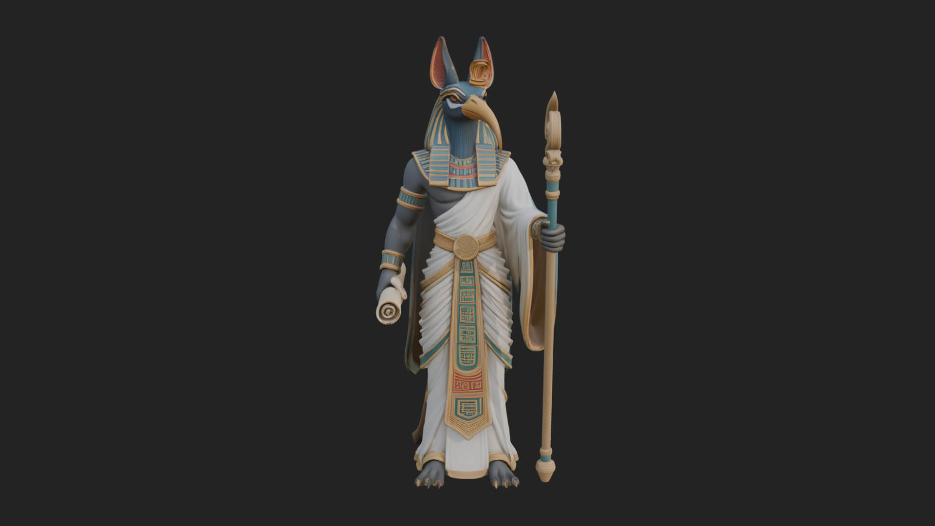 Ibis-Headed Egyptian God Statue Design 2 3D Print Model 3D Model