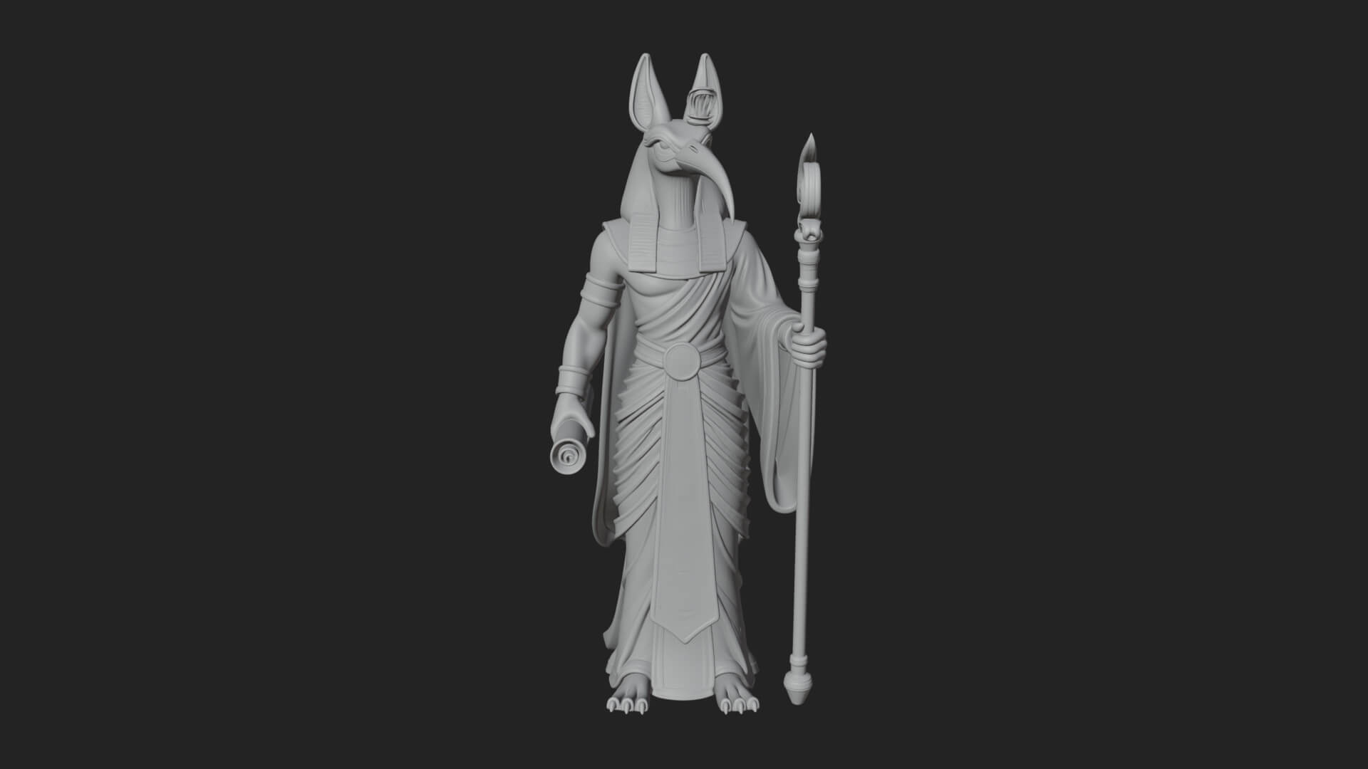 Ibis-Headed Egyptian God Statue Design 2 3D Print Model 3D Model