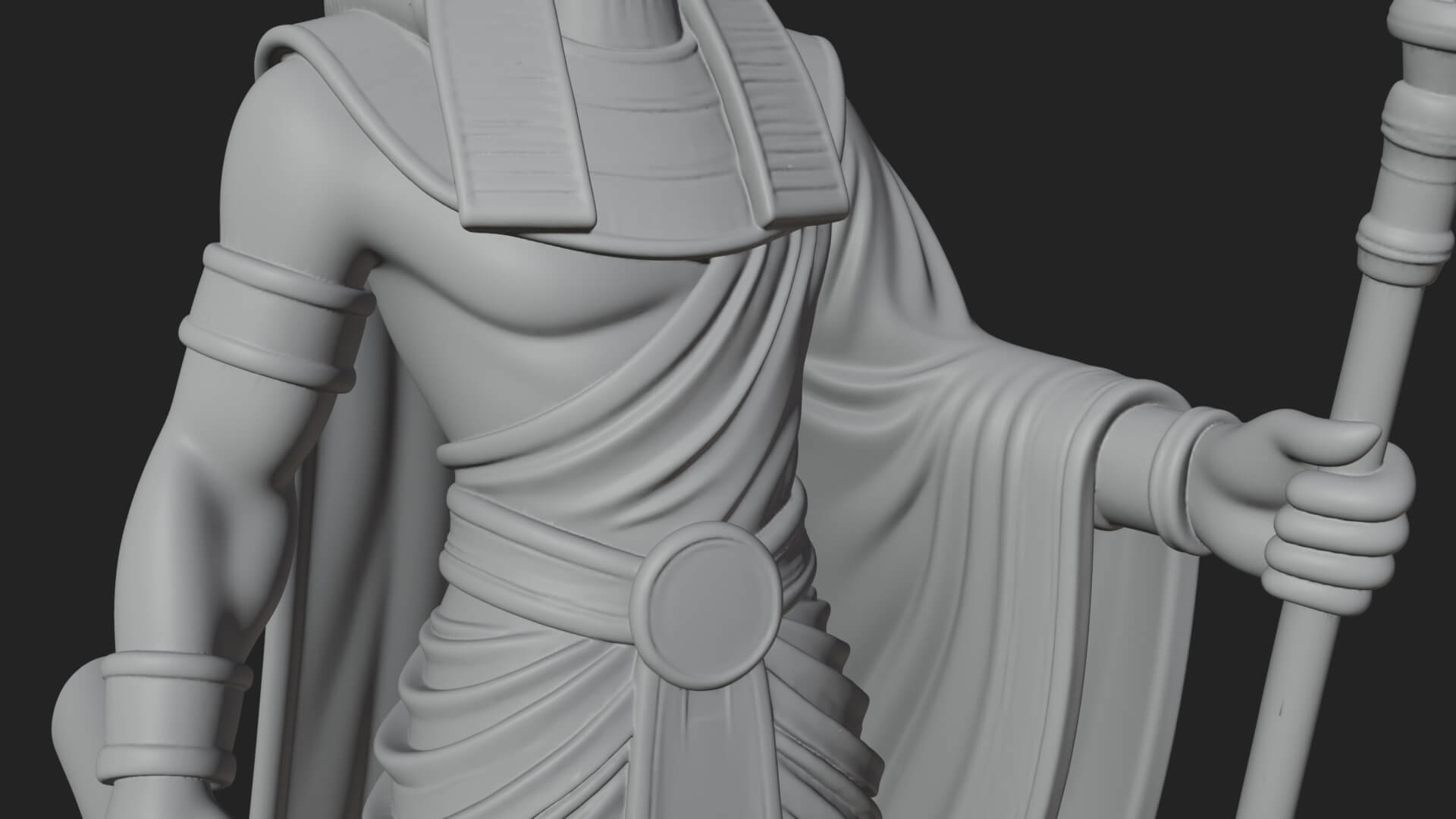 Ibis-Headed Egyptian God Statue Design 2 3D Print Model 3D Model
