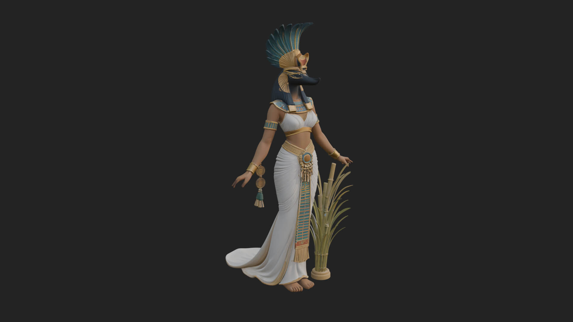 Ibis-Headed Egyptian God Statue Design 3 3D Print Model 3D Model