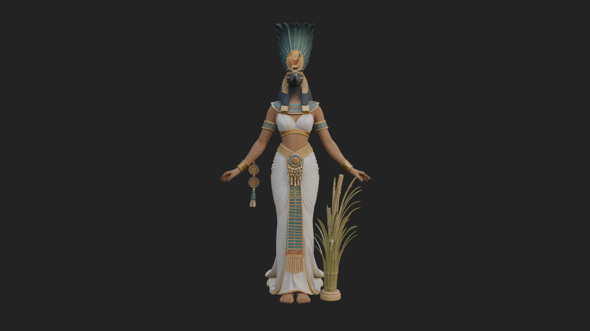 Ibis-Headed Egyptian God Statue Design 3 3D Print Model 3D Model