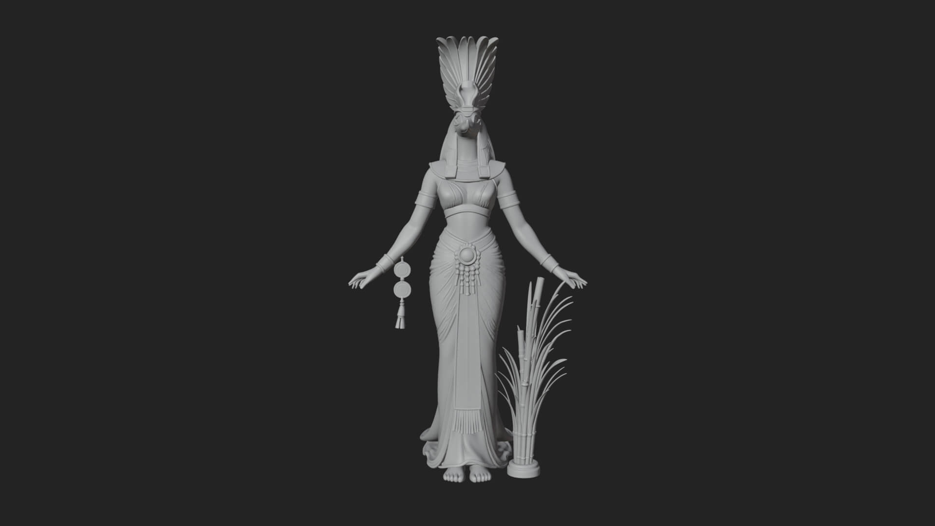 Ibis-Headed Egyptian God Statue Design 3 3D Print Model 3D Model