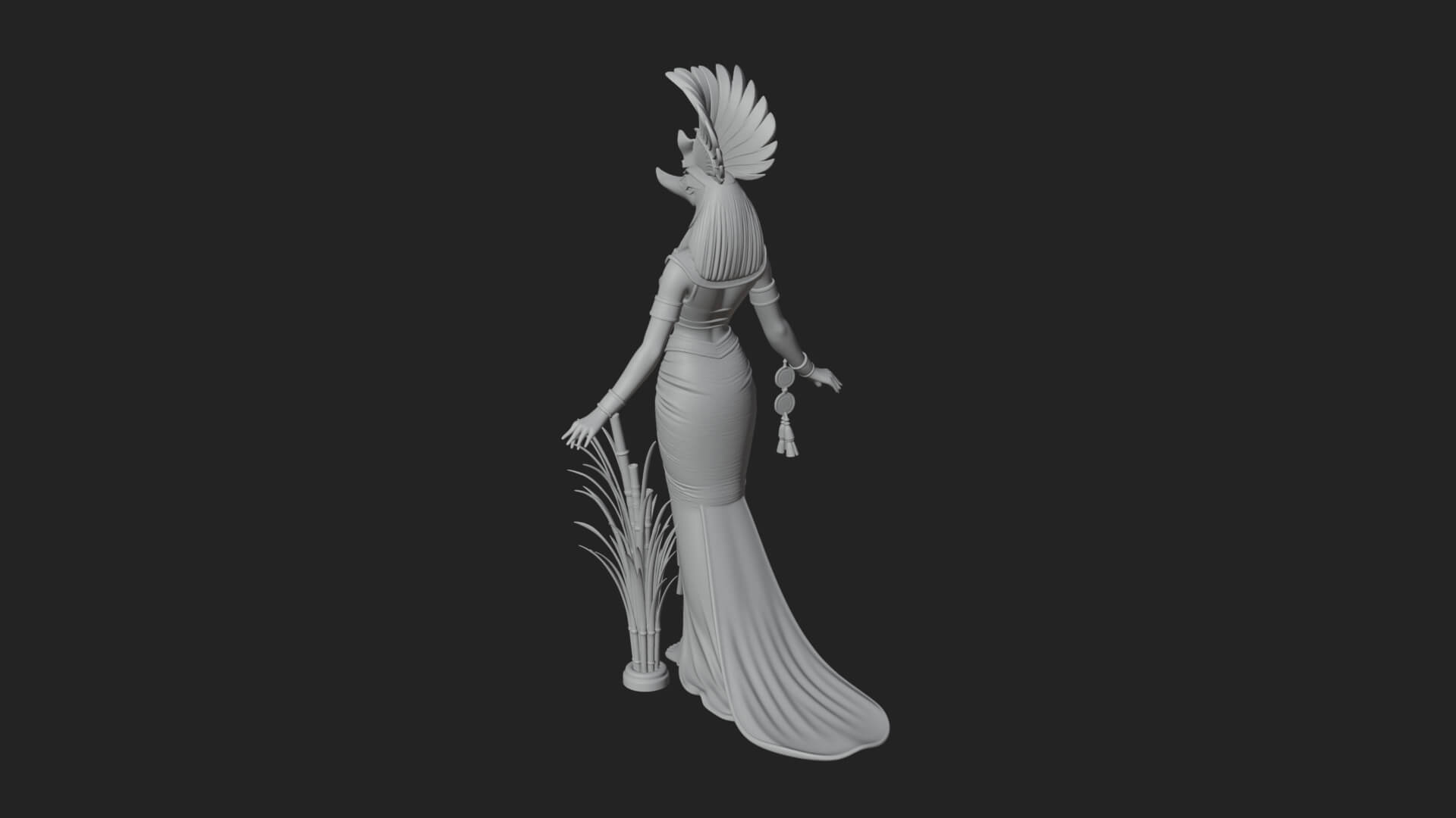 Ibis-Headed Egyptian God Statue Design 3 3D Print Model 3D Model