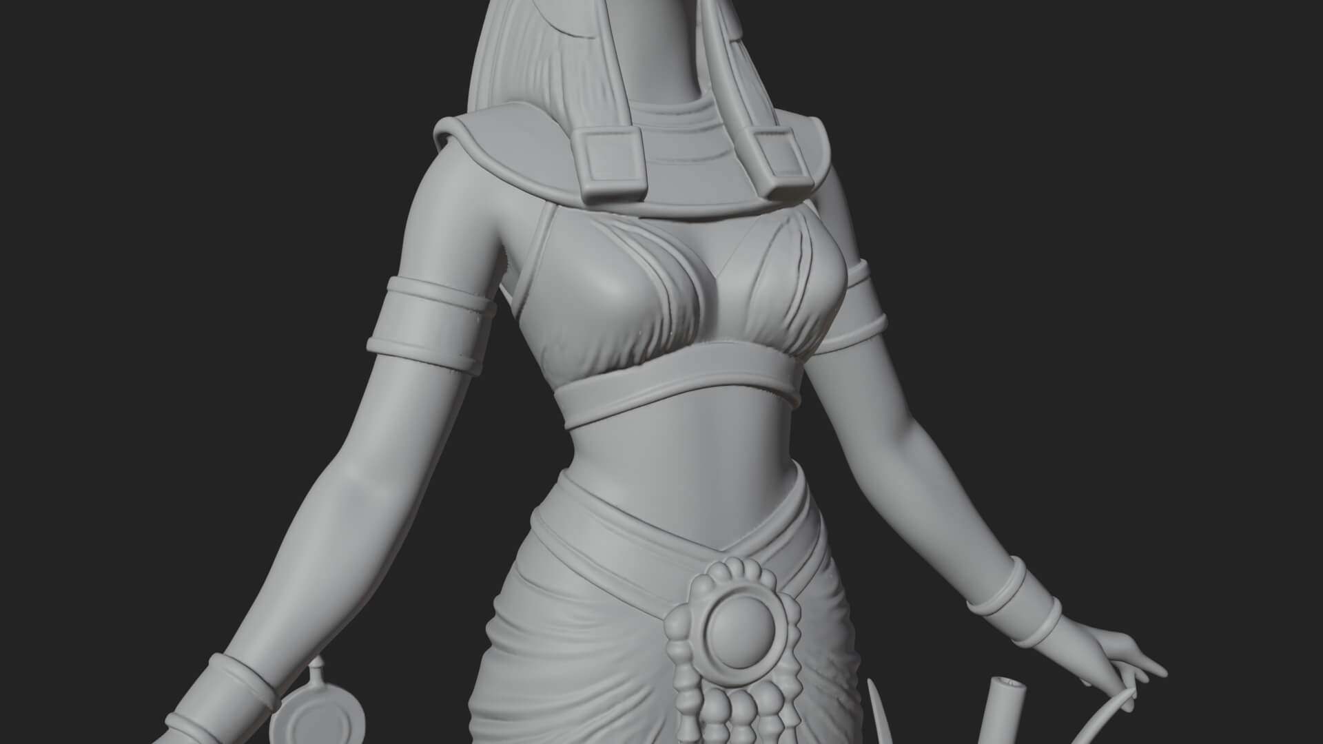 Ibis-Headed Egyptian God Statue Design 3 3D Print Model 3D Model