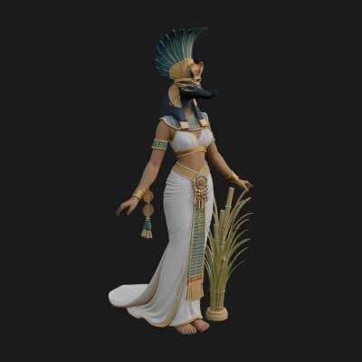 Ibis-Headed Egyptian God Statue Design 3 3D Print Model