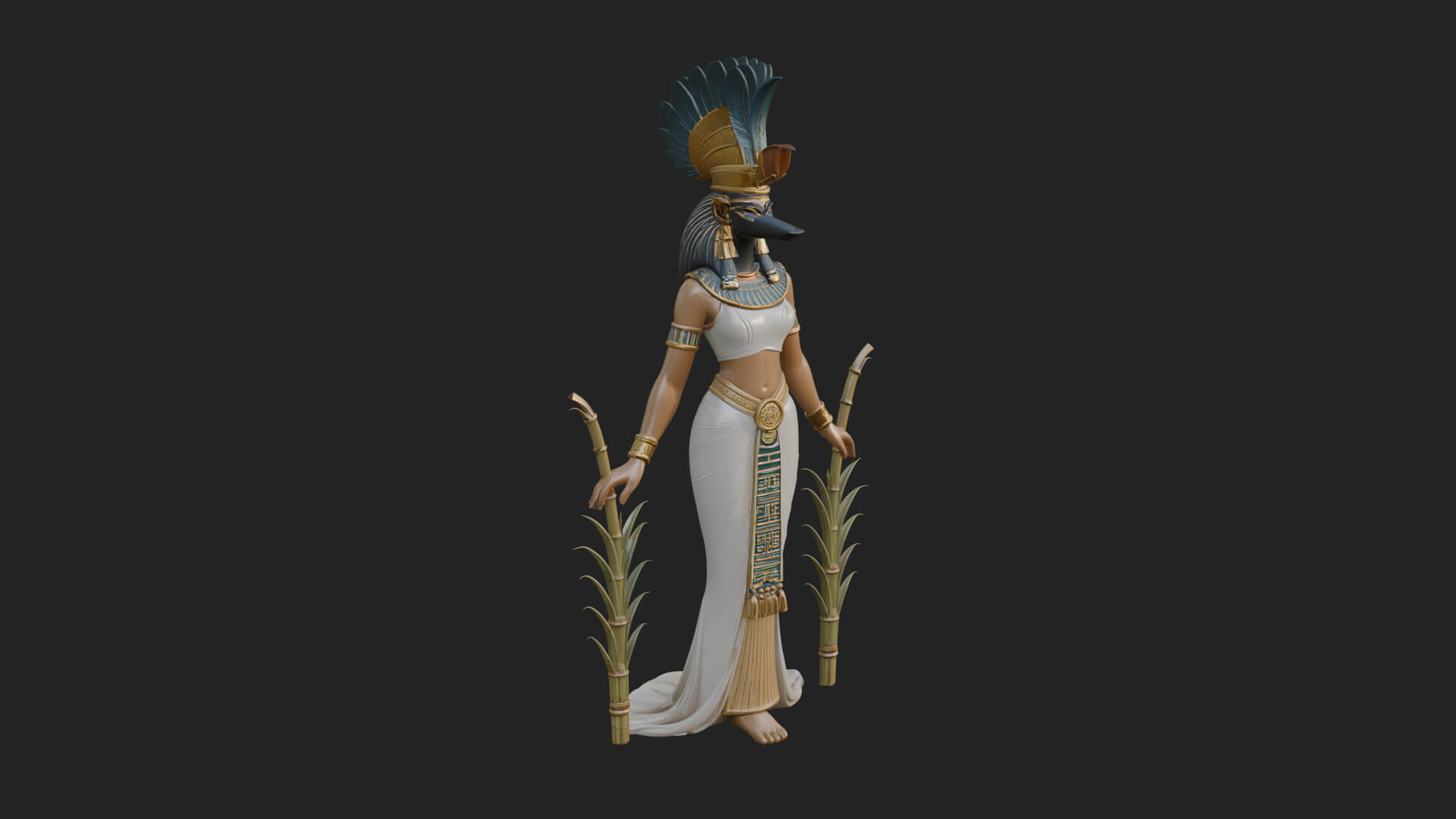 Ibis-Headed Egyptian God Statue Design 4 3D Print Model 3D Model
