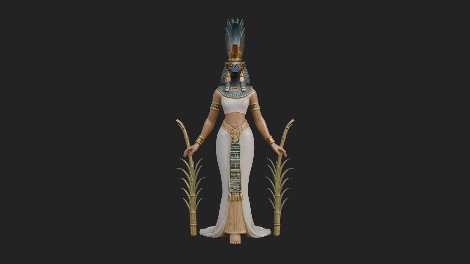 Ibis-Headed Egyptian God Statue Design 4 3D Print Model 3D Model
