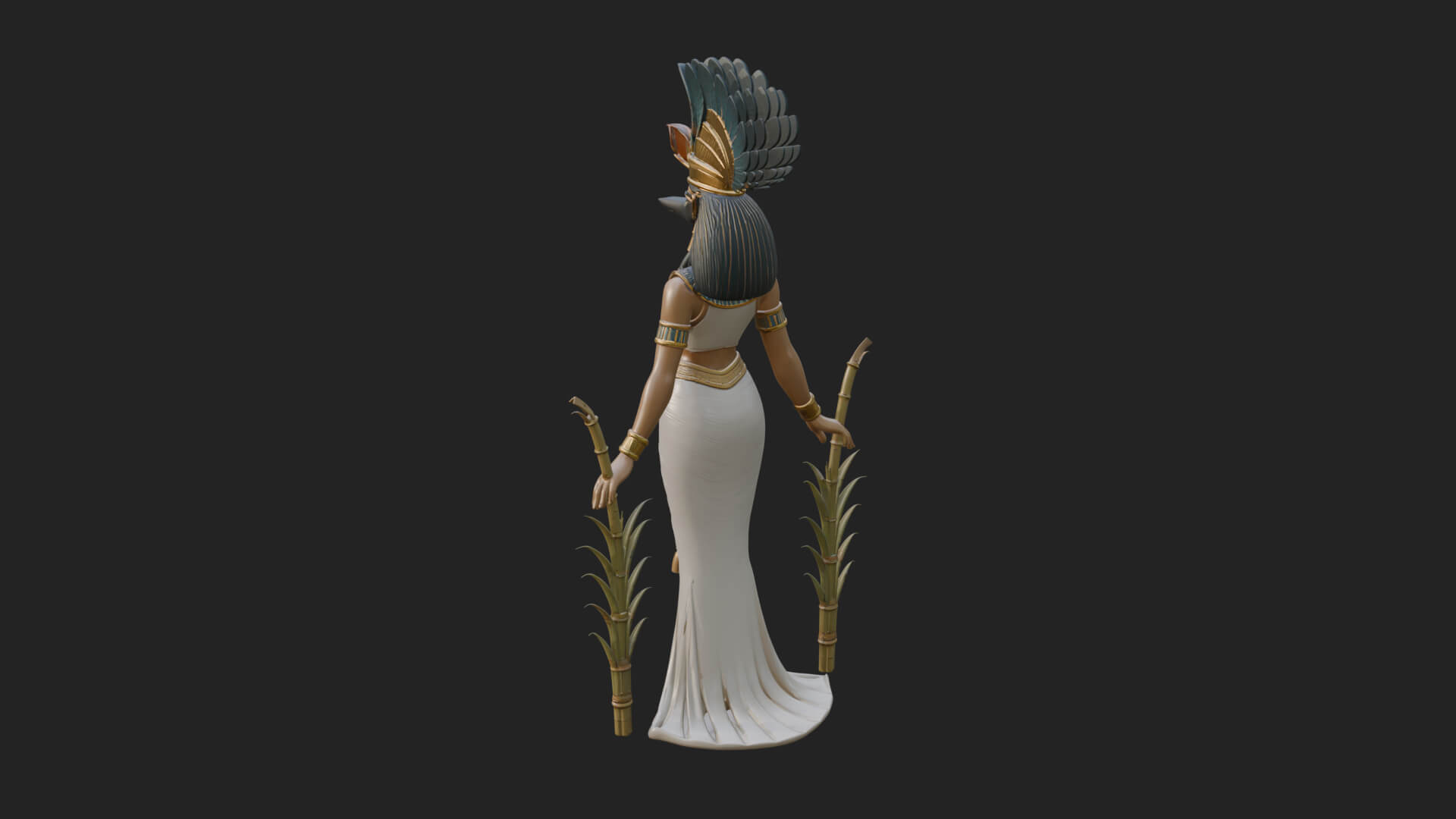 Ibis-Headed Egyptian God Statue Design 4 3D Print Model 3D Model