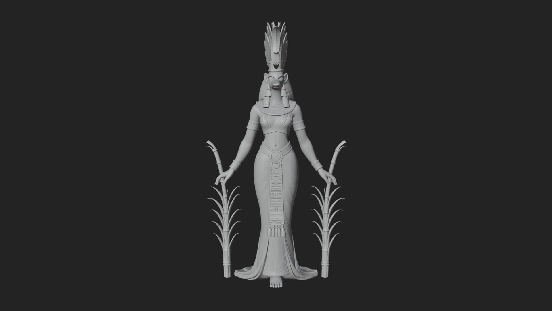 Ibis-Headed Egyptian God Statue Design 4 3D Print Model 3D Model