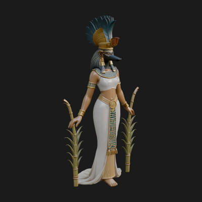 Ibis-Headed Egyptian God Statue Design 4 3D Print Model