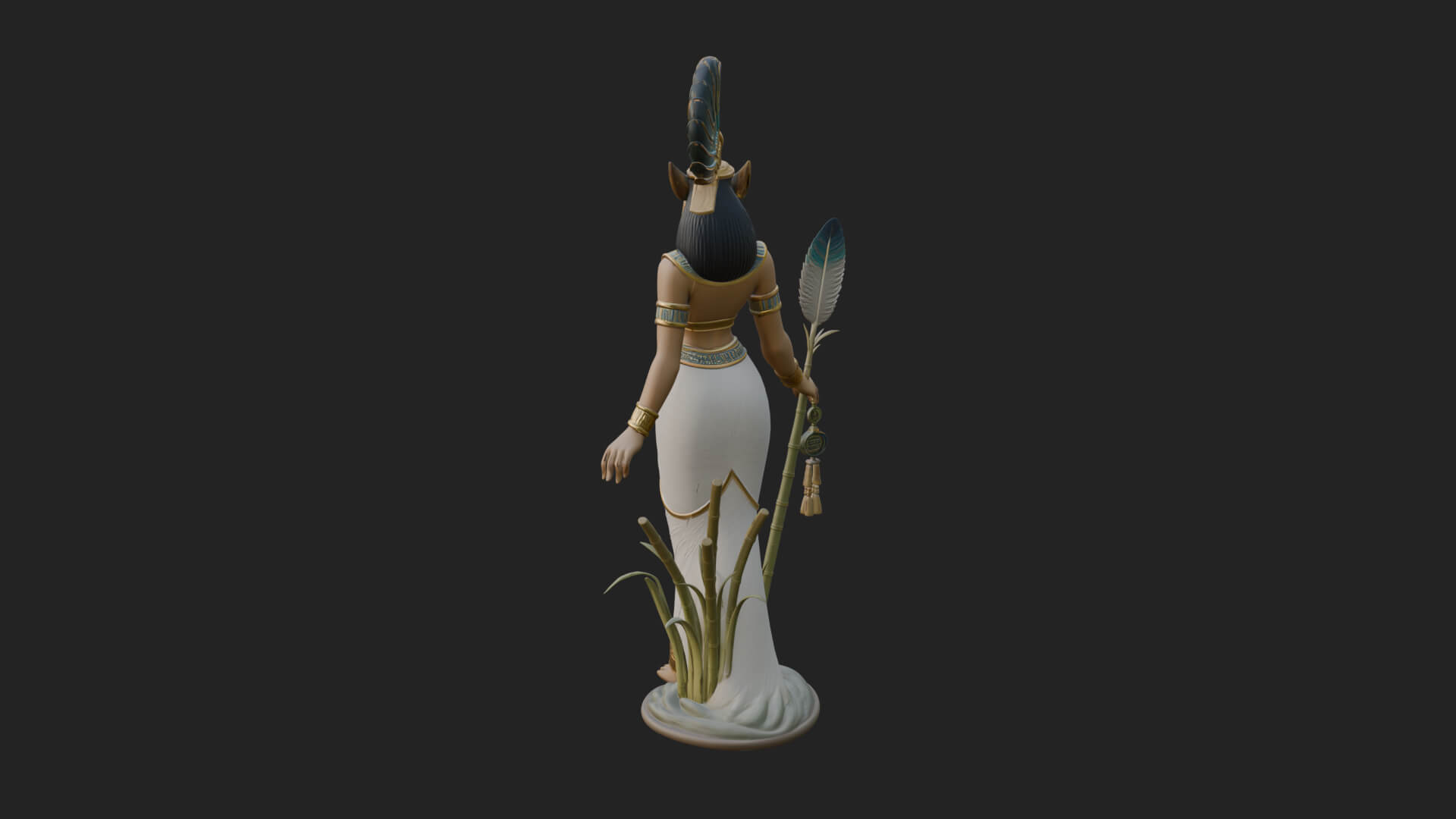 Ibis-Headed Egyptian God Statue Design 5 3D Print Model 3D Model