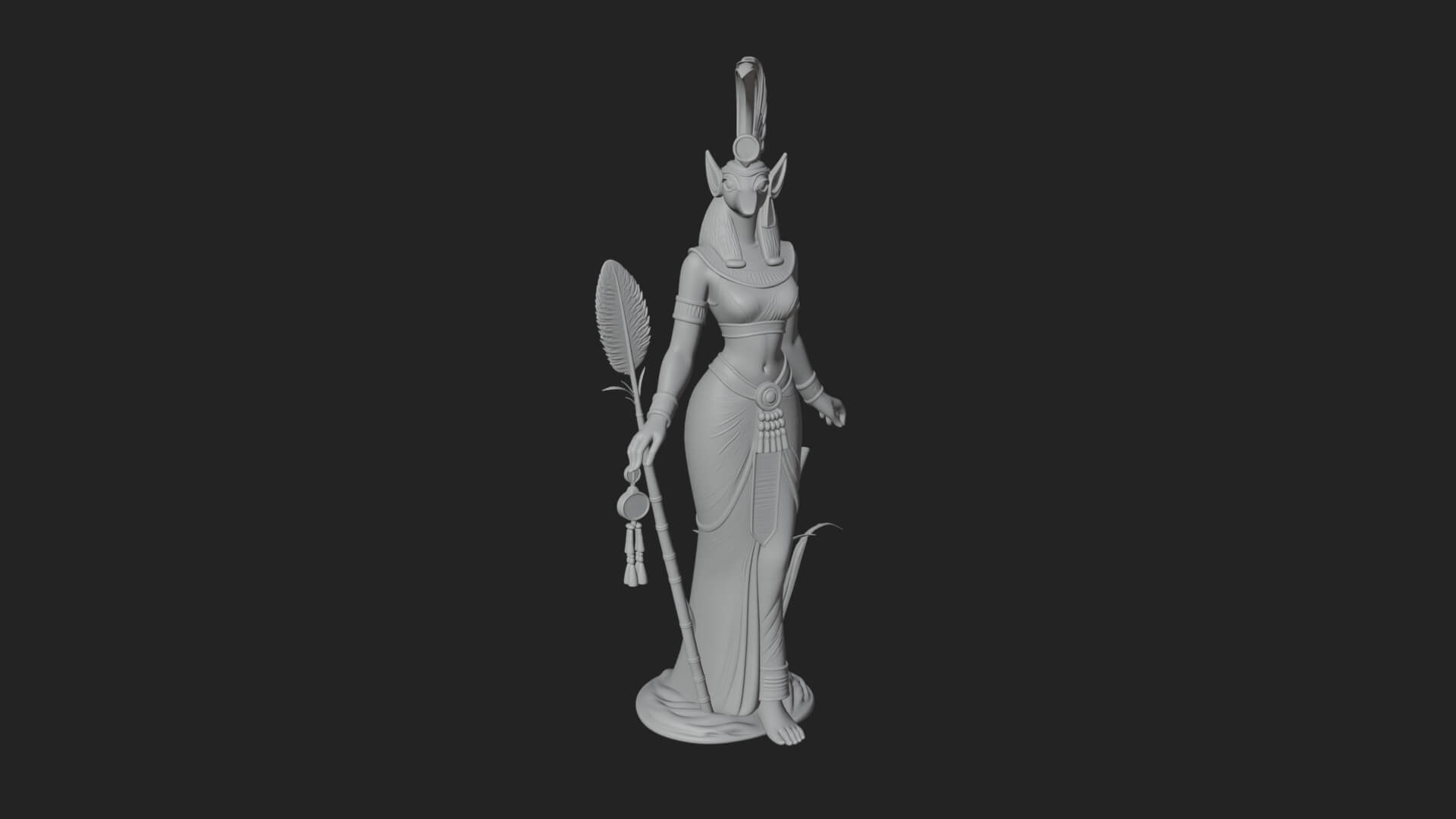 Ibis-Headed Egyptian God Statue Design 5 3D Print Model 3D Model