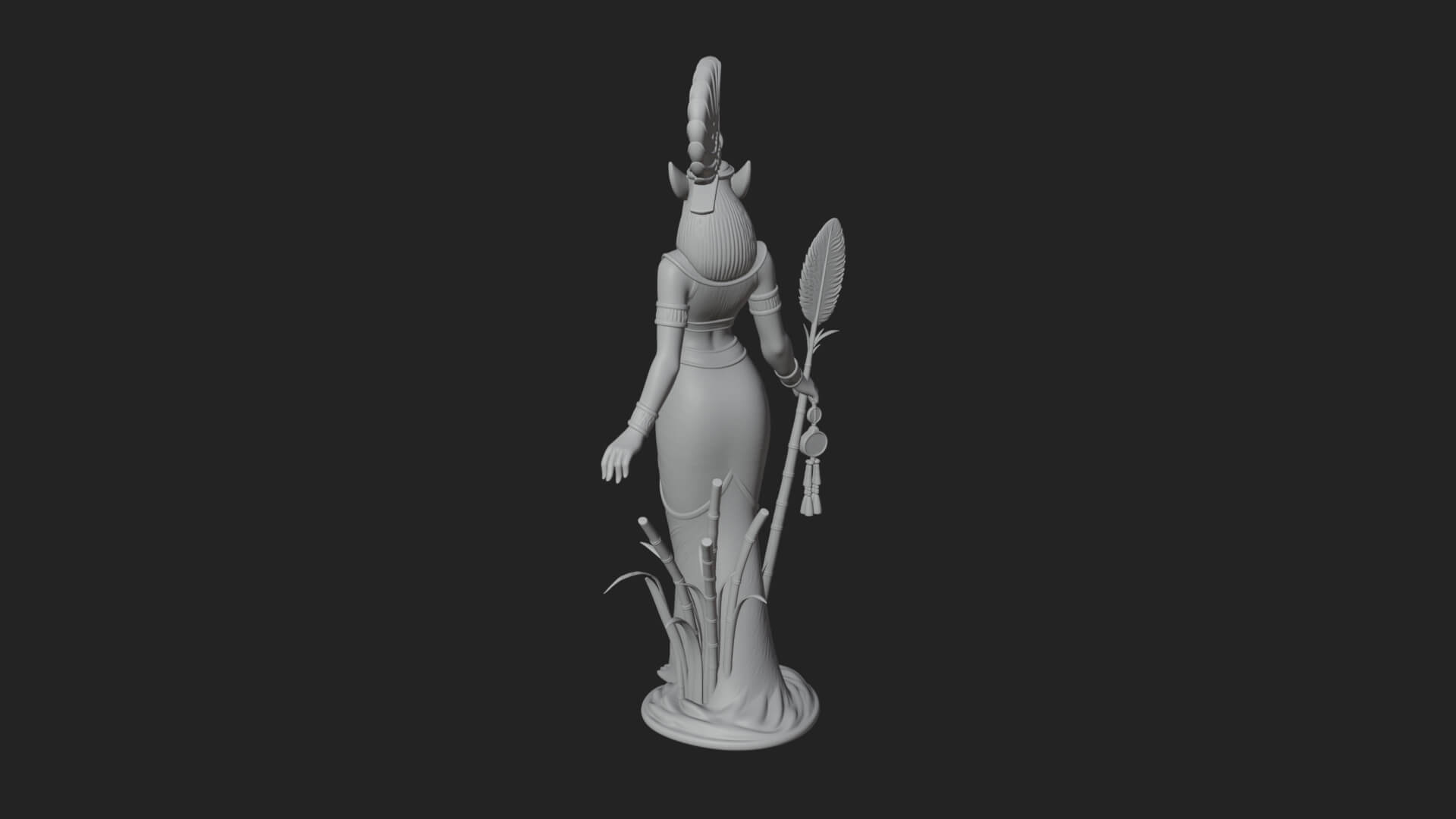 Ibis-Headed Egyptian God Statue Design 5 3D Print Model 3D Model