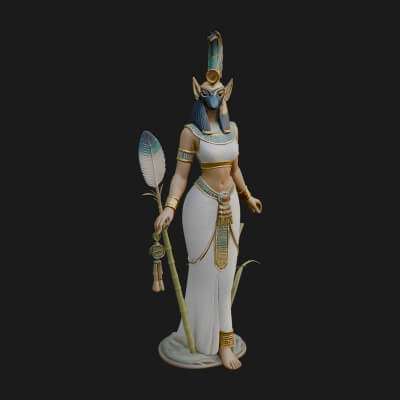 Ibis-Headed Egyptian God Statue Design 5 3D Print Model