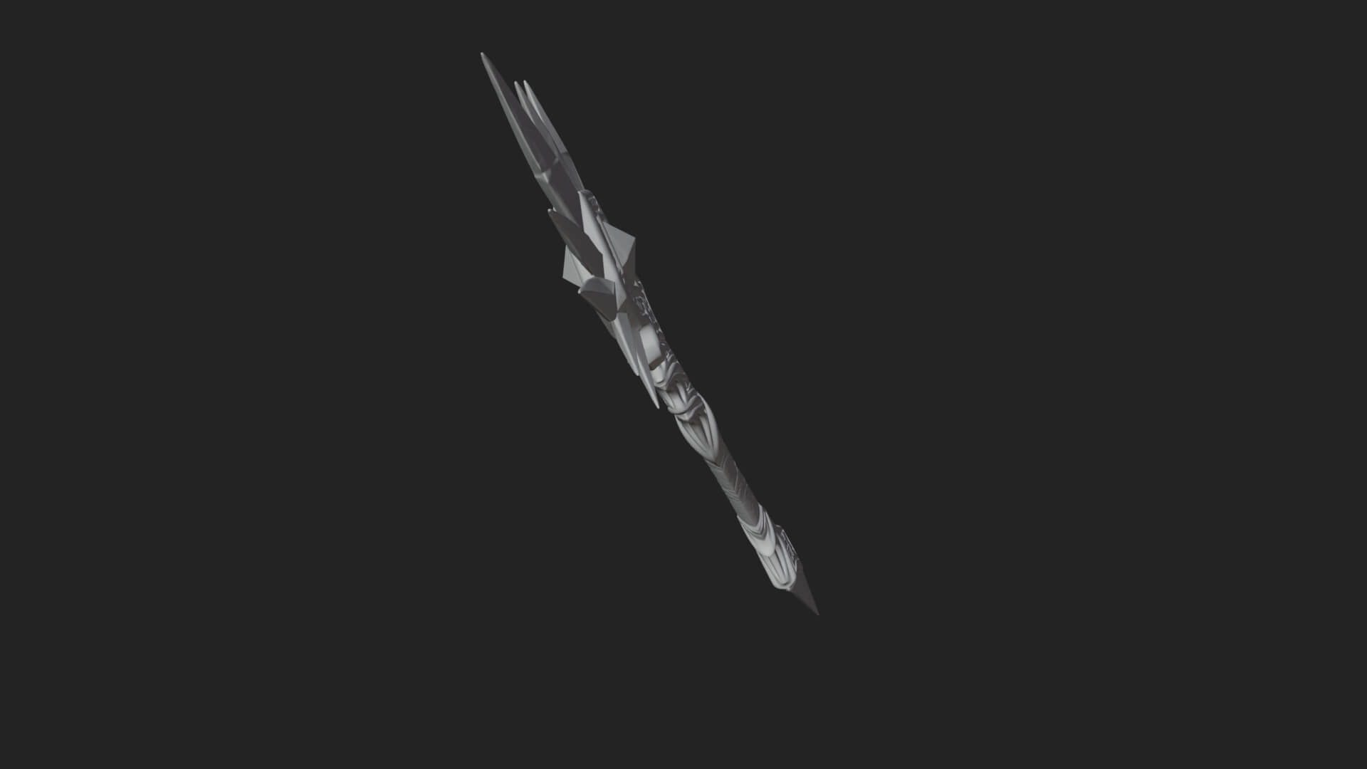 Ice Crystal Mace Model Design 1 3D Print Model 3D Model