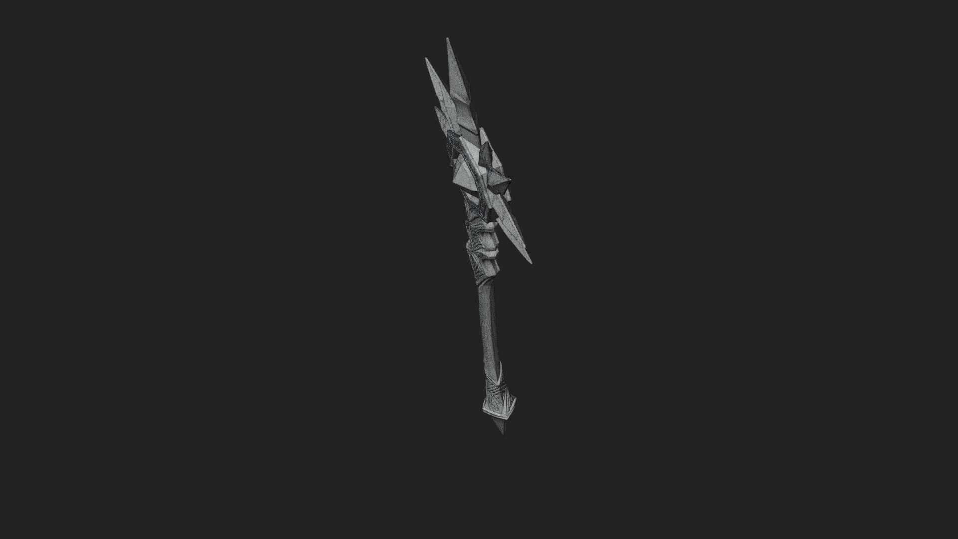 Ice Crystal Mace Model Design 2 3D Print Model 3D Model