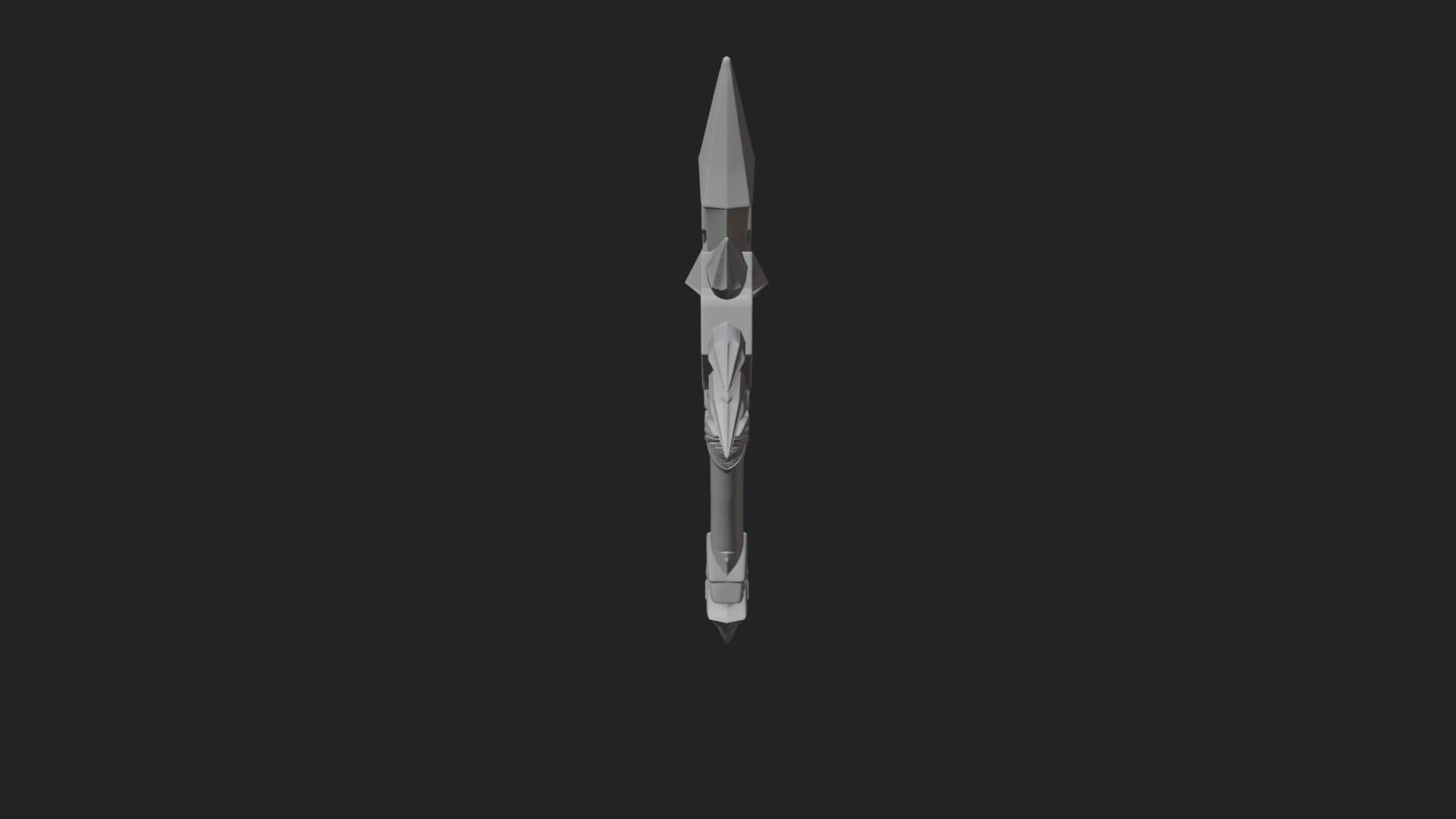 Ice Crystal Mace Model Design 3 3D Print Model 3D Model