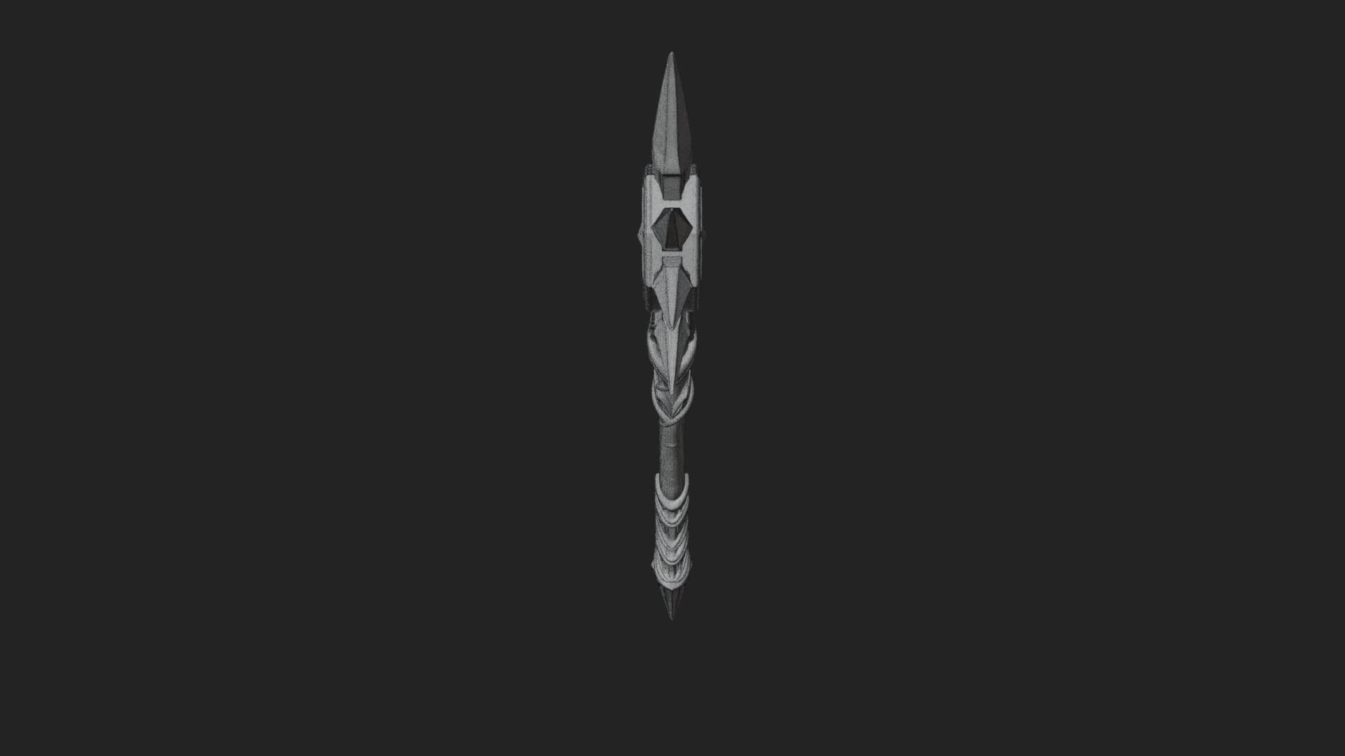 Ice Crystal Mace Model Design 4 3D Print Model 3D Model